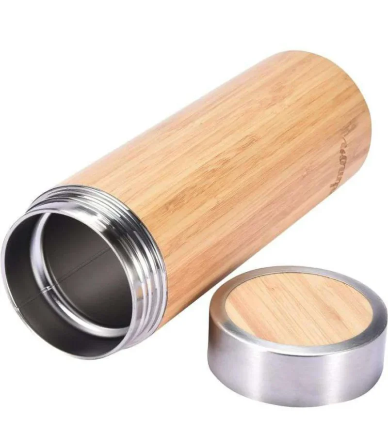 Stylish wooden water bottle - Inside steel
