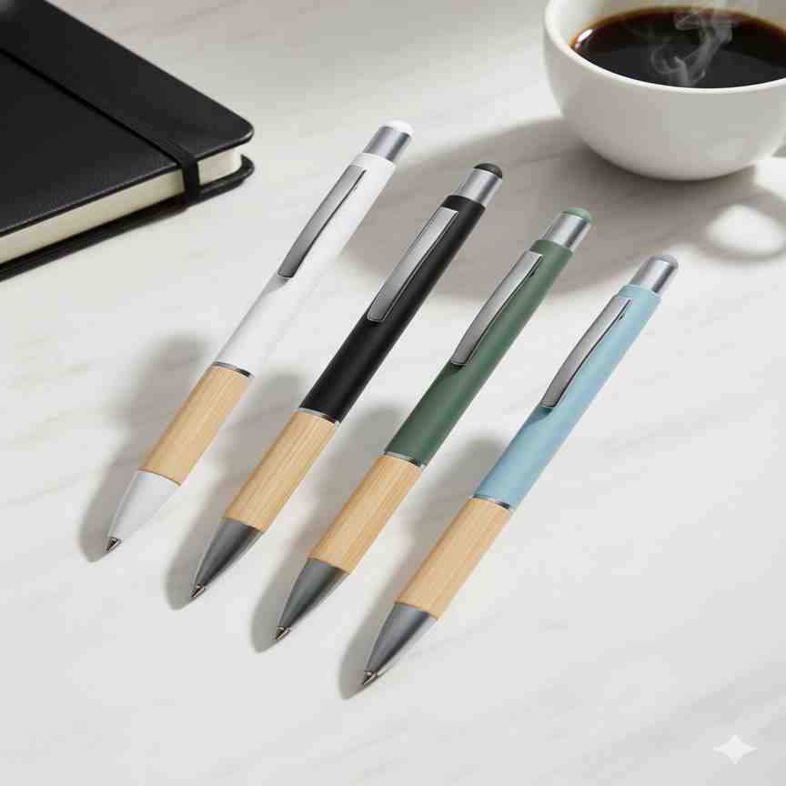 Multi-Colour Stylish Wooden Finish Ball Pens
