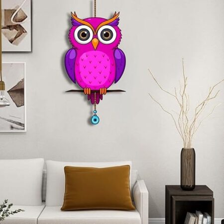 Owl Shape Wooden Home Decore Product - Wall hanging Owl design 2