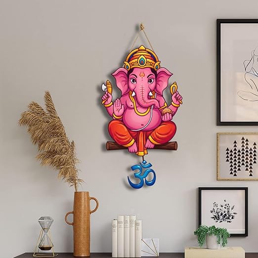 Lord Ganesha Home Decor Wooden Item - Design 3