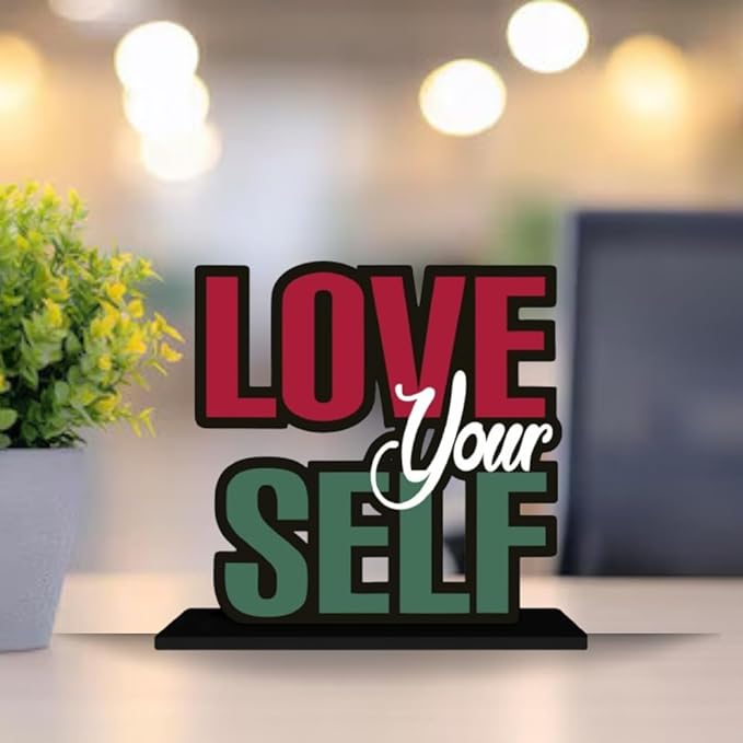 Love Your Self Wooden Table Top Love Your Self Wooden Table Top