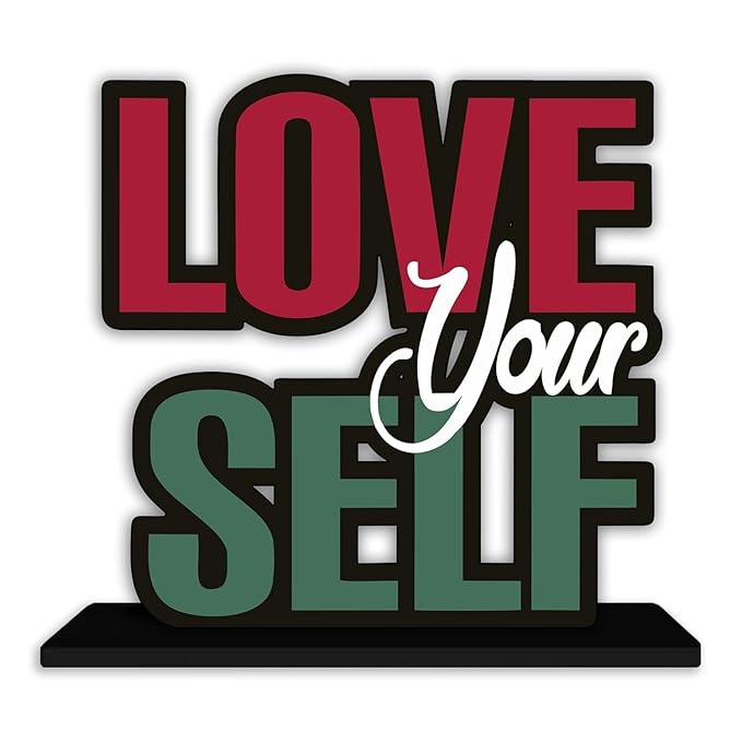 Love Your Self Wooden Table Top Gifting Item Love Your Self Wooden Table Top Gifting Item