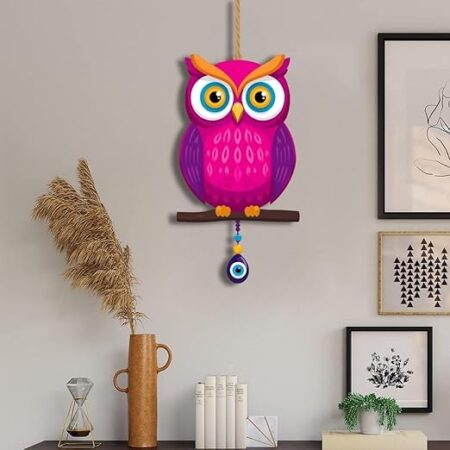 Wooden Wall Hanging Owl Design 09- Home Decor