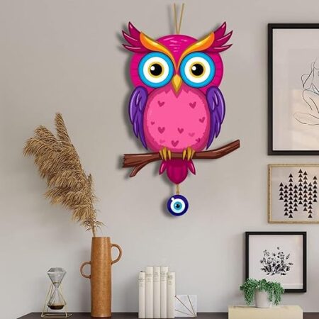 Wooden Wall Hanging Owl Design 05