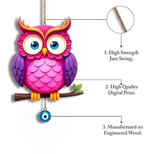 Modern Wooden Wall Hanging Home Decor Item | Owl Shape Design 06 Modern Wooden Wall Hanging Home Decor Item | Owl Shape Design 06