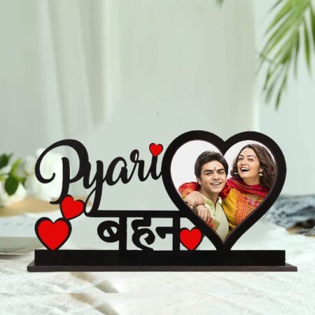 Customized Pyari Bahan Wooden Photo Standy