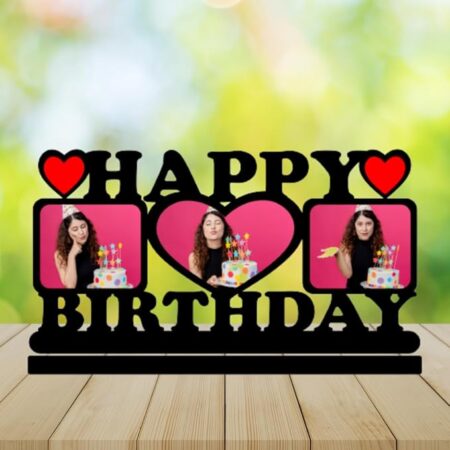 Happy Birthday Table Top Wooden Standy