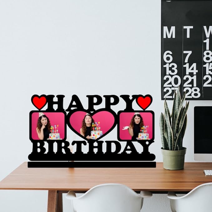 Happy Birthday Wooden table Standing for Everyone Happy Birthday Wooden table Standing for Everyone