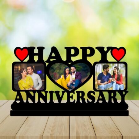 Happy Anniversary - Wooden Table Top Standy