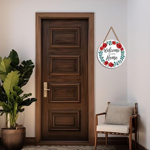 Welcome Home Wooden Art for Entrance Design 5