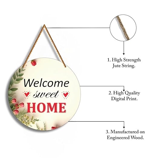 Wooden Wall Hanging Home Decor Item - Design 6