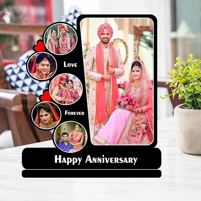 Premium Photo Anniversary Collage Table Top | 6 Photos in one Frame Premium Photo Anniversary Collage Table Top | 6 Photos in one Frame