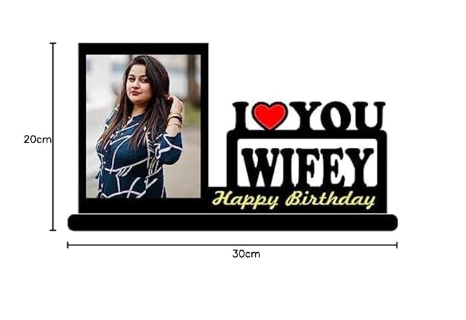 Personalized Birthday Wooden Standy for Wife Personalized Birthday Wooden Standy for Wife